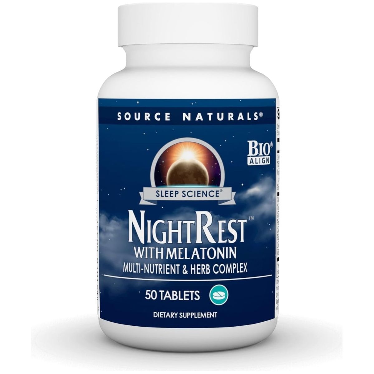 Source Naturals Sleep Science Nightrest with Melatonin - 50 Tablets - Suppviv