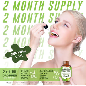 Soursop Graviola Liquid Drop 1900 MG Immune Boost Sleep and Relax (4 Fl Oz) - Suppviv