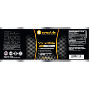 Soy Lecithin Capsules 1200Mg (One a Day, 100 Softgels) Immune Support Supplement by Neonutrix - Suppviv