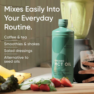 Sports Research Organic MCT Oil - Keto & Vegan Mcts C8, C10 from Coconuts - 32 Oz - Suppviv