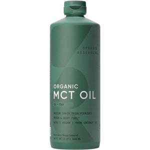 Sports Research Organic MCT Oil - Keto & Vegan Mcts C8, C10 from Coconuts - 32 Oz - Suppviv