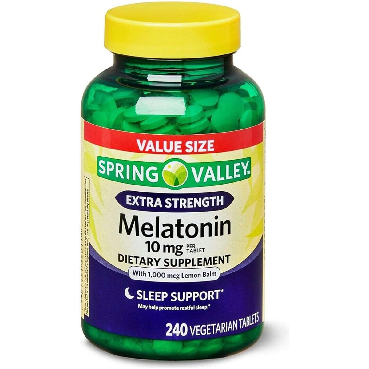 Spring Valley Extra Strength Melatonin Tablets 10 Mg 240 Count - Suppviv