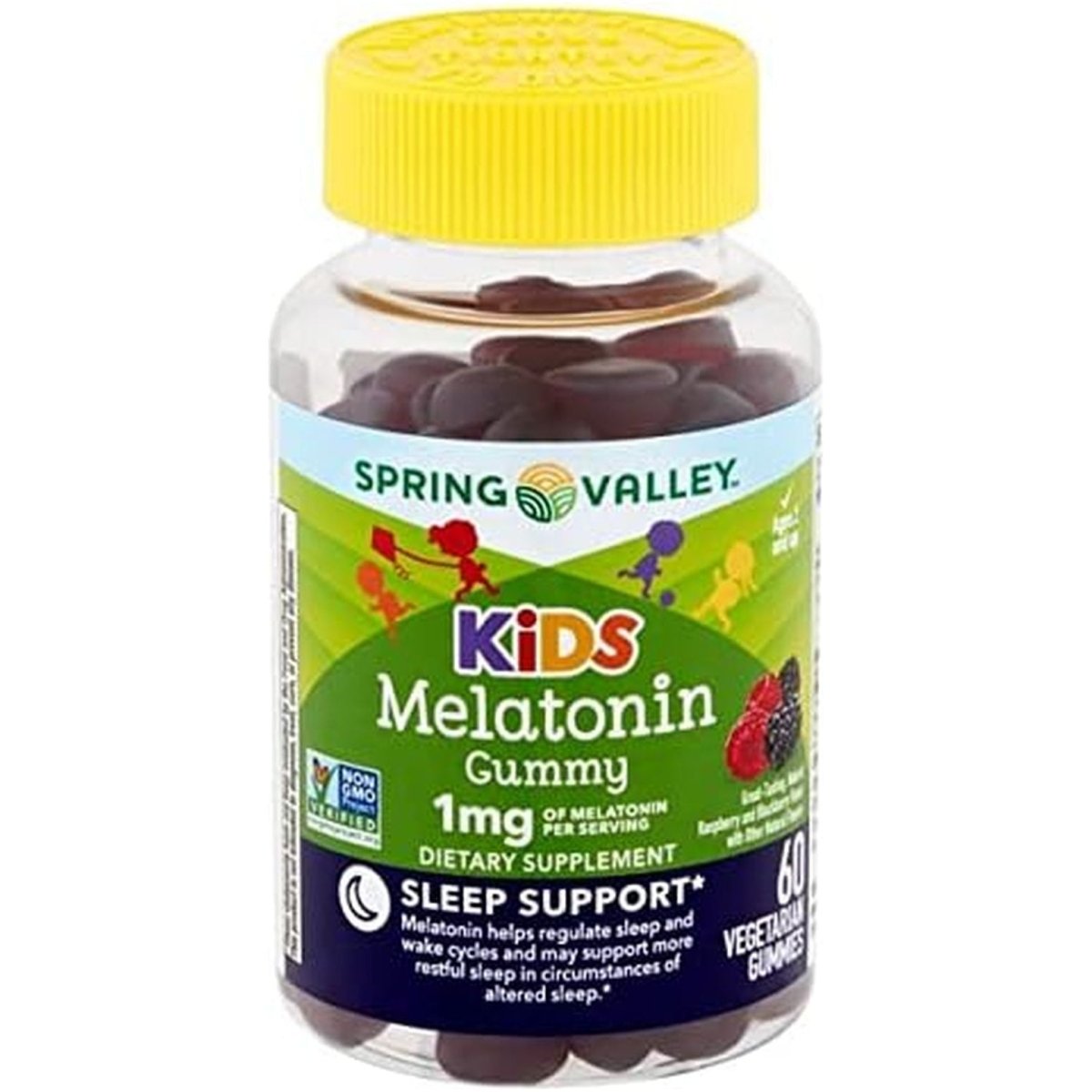 Spring Valley Vegetarian Melatonin Gummies for Kids - Sleep Support 60 Ct - Suppviv