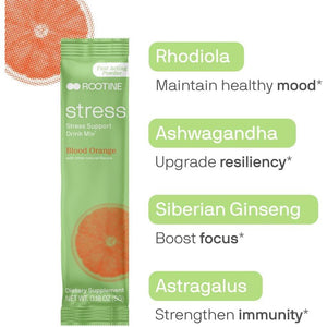 Stress Support Calm Drink Mix Supplement to Help Energy, Mood, & Balance Cortisol Levels 10 Pack - Suppviv