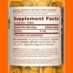 Sundown Melatonin 5Mg, Supports Sound Quality Sleep, 90 Tablets - Suppviv