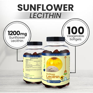 Sunflower Lecithin 1200 Mg, Milk Flow, Support for Breastfeeding Moms, 100 Softgel - Suppviv