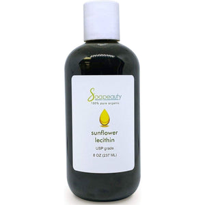 SUNFLOWER LECITHIN Liquid Oil | Cold Pressed Unrefined | Skin Moisturizer, Soap Making, Lotion | 8 Fl Oz.