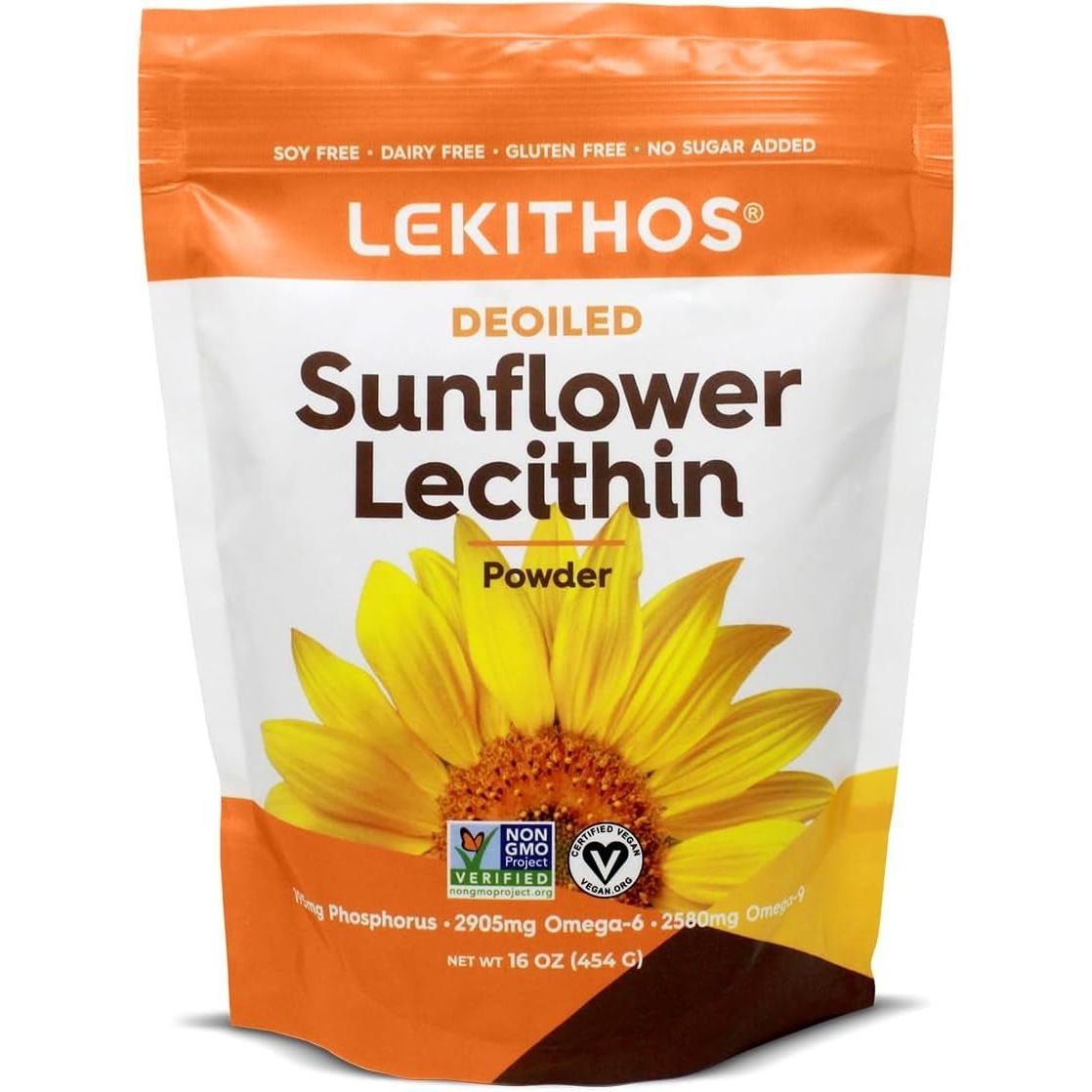 Sunflower Lecithin Powder - 16 Oz - Rich in Phosphatidyl Choline - Non - Gmo Project Verified - Soy Free - Suppviv