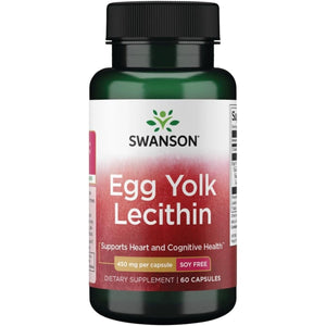 Swanson Egg Yolk Lecithin - Soy - Free Supplement - (60 Capsules) - Suppviv