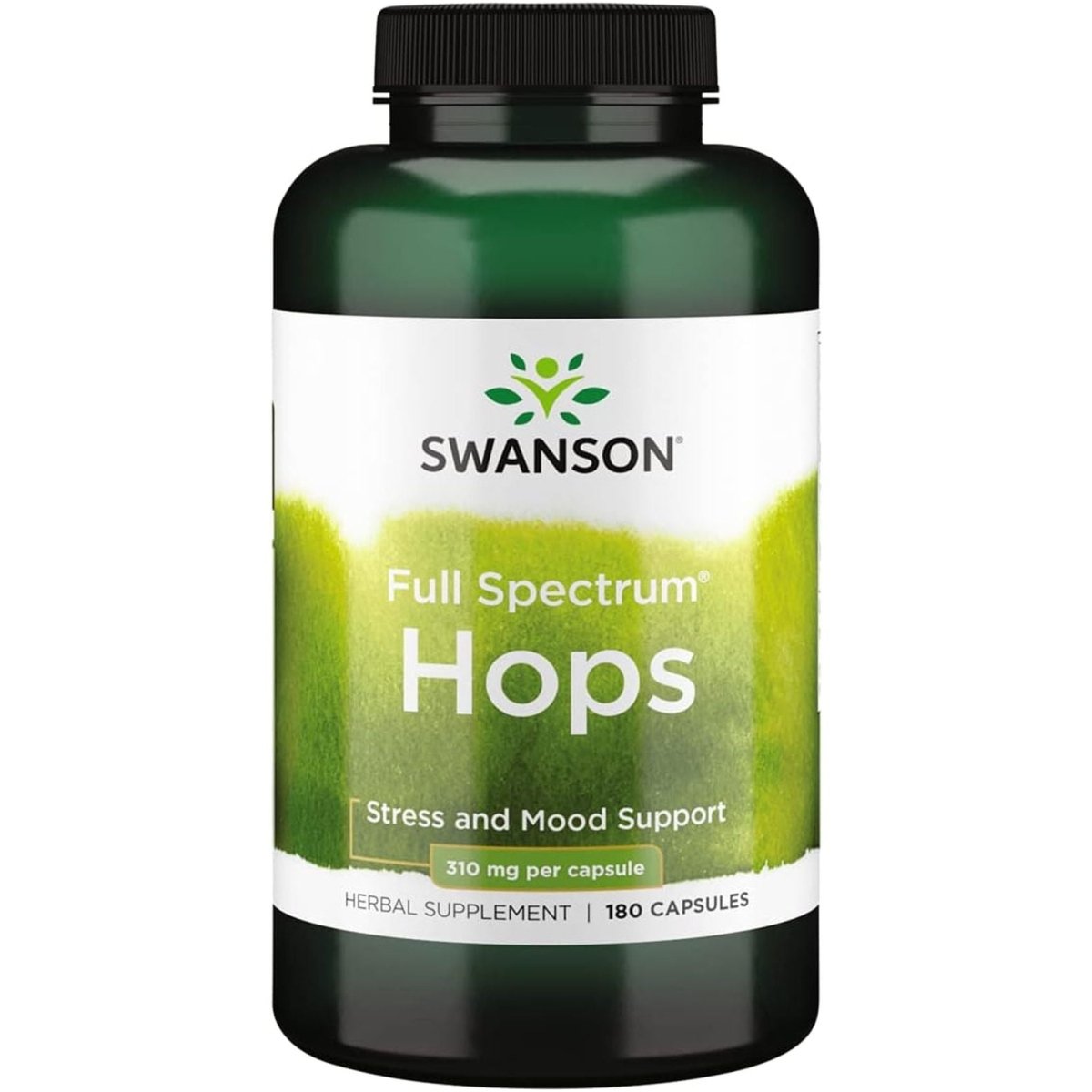 Swanson Full - Spectrum Hops - Promoting Stress, Focus & Mood Support (180 Capsules) - Suppviv