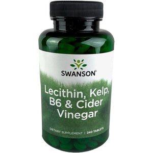 Swanson Lecithin Kelp B - 6 & Cider Vinegar 240 Tabs - Suppviv