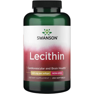 Swanson Lecithin Non - Gmo 520 Milligrams 250 Softgels - Suppviv