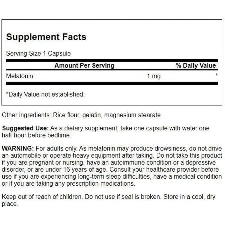 Swanson Melatonin - Sleep and Rela Ation 120 Capsules - Suppviv