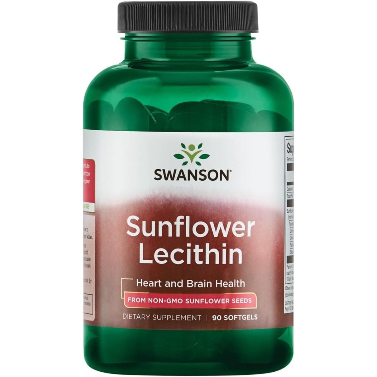 Swanson Sunflower Lecithin - Herbal Supplement Promoting Healthy Brain Function (90 Softgels, 1200Mg) - Suppviv