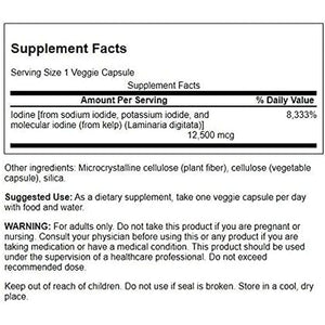 Swanson Triple Iodine Complex for Vital Thyroid Support (60 Capsules) 1 Pack - Suppviv