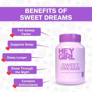 Sweet Dreams Sleep Aid - Sleeping Pills with Natural Melatonin 60 Capsules - Suppviv