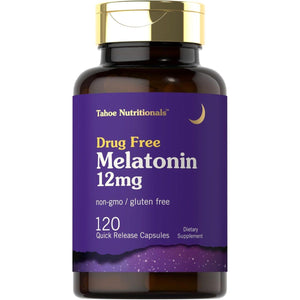 Tahoe Nutritionals Melatonin 12 Mg - 120 Quick Release Capsules - Suppviv