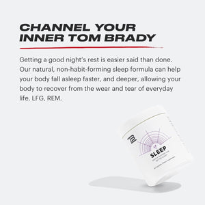 TB12 Sleep - with Magnesium, L - Theanine, Chamomile, GABA, and Melatonin 60 Capsules - Suppviv