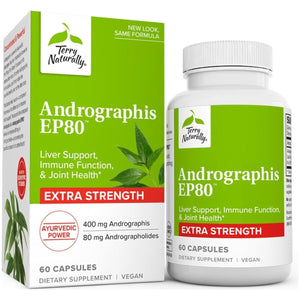Terry Naturally Andrographis EP80 Extra Strength - 60 Capsules - Suppviv