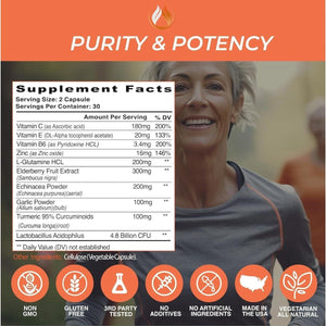 THE ENCLARE NUTRITION 10 in 1 Immune Support Booster Supplement 60 Count - Suppviv