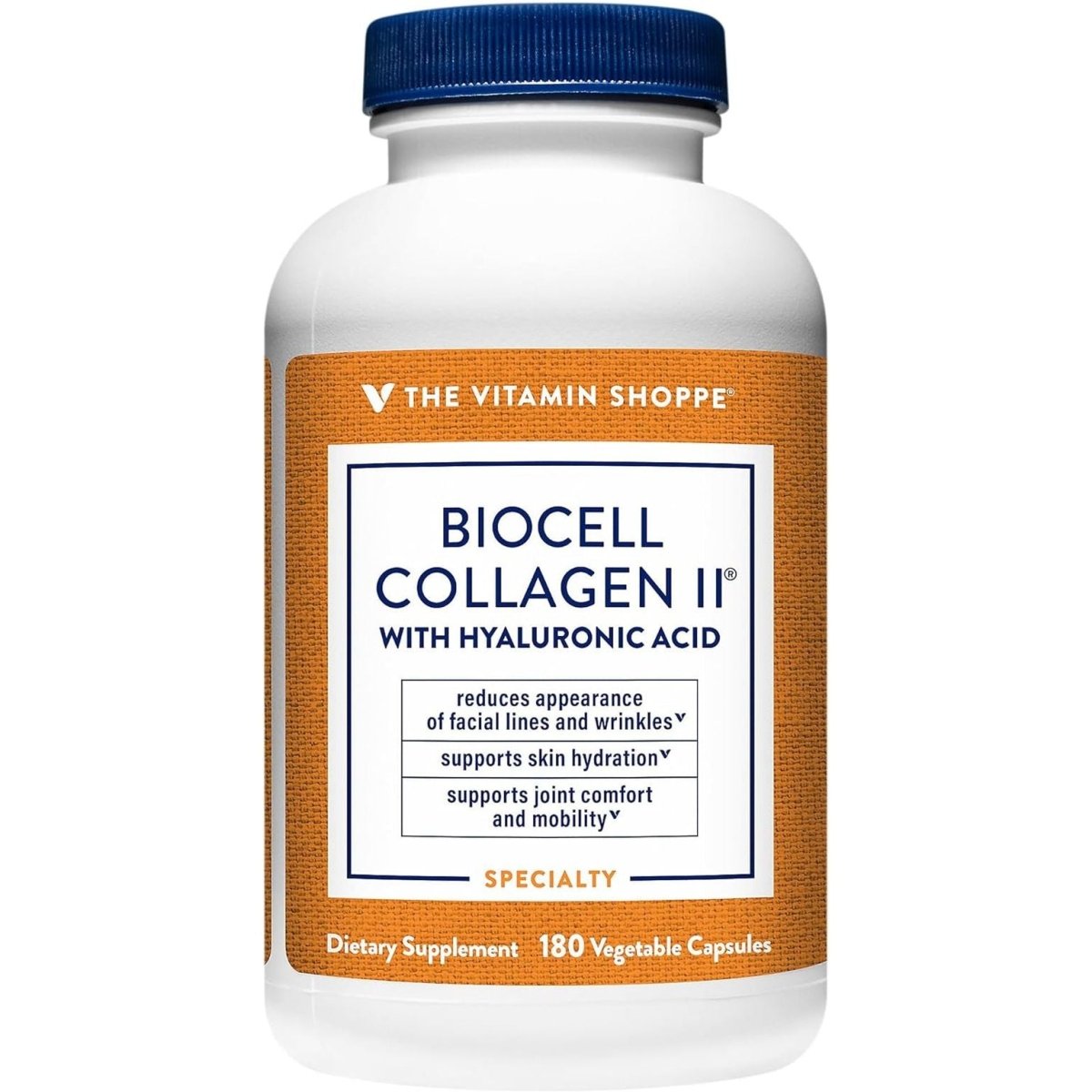 The Vitamin Shoppe Biocell Collagen II with Hyaluronic Acid 1000Mg - (60 Vegetable Capsules) - Suppviv