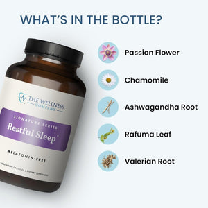 The Wellness Company Restful Sleep with Melatonin | 60 Capsules - Suppviv