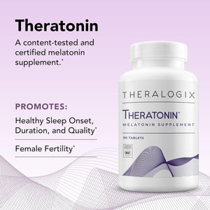 Theralogix Theratonin Melatonin - Sleep Support Supplement (90 Tablets) 90 Day Supply - Suppviv