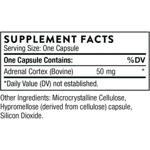 THORNE Adrenal Cortex - Bovine Adrenal Cortex Supplement for Cortisol Management - 60 Capsules - Suppviv
