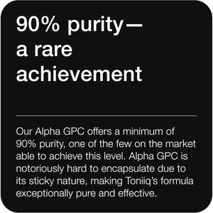 Toniiq Ultra High Purity Alpha GPC Capsules - 600Mg Concentrated Formula - 120 Capsules - Suppviv