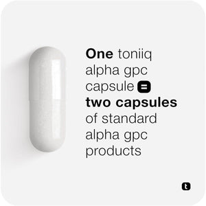 Toniiq Ultra High Purity Alpha GPC Capsules - 600Mg Concentrated Formula - 120 Capsules - Suppviv