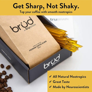 Trubrain Nootropic Coffee Enhancer - Focus, Energy, Clarity. Fast Absorbing Nootropics - Suppviv