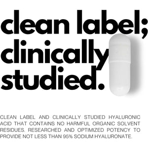 Ultra High Purity Hyaluronic Acid Capsules 500Mg - 95% Sodium Hyaluronate - Suppviv