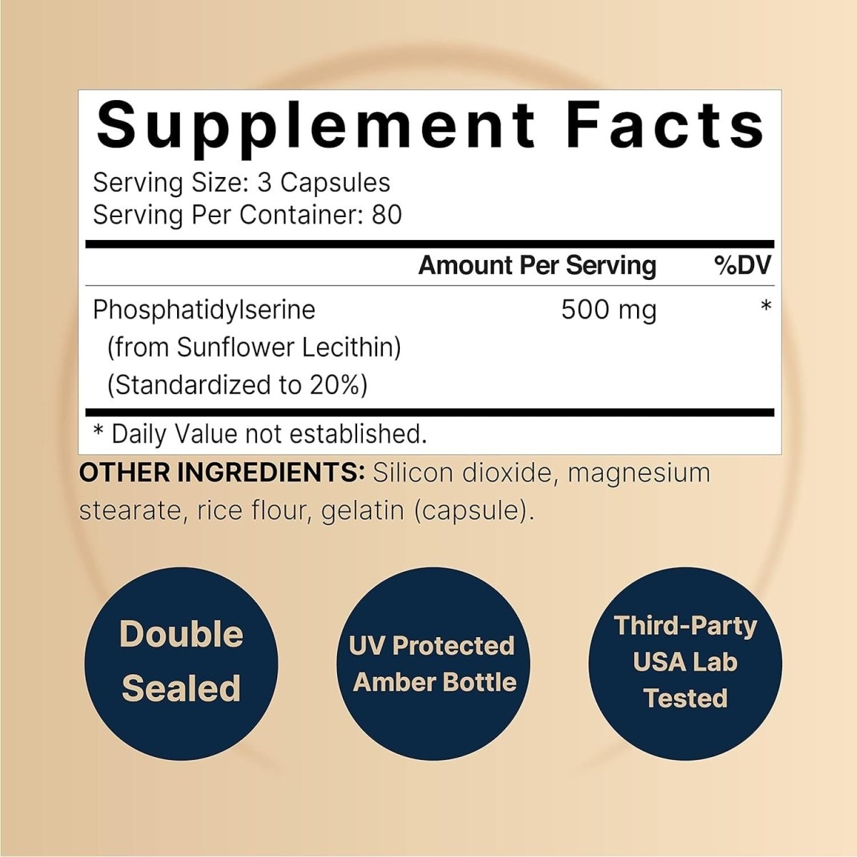Ultra Strength Phosphatidylserine Supplement 500Mg per Serving, 240 Capsules | Supports Cognitive Health and Brain Function - Suppviv
