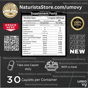 Umovy Hyaluronic Acid 30 Caplets 850 Mg - Suppviv