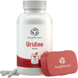 Uridine Monophosphate 300Mg - 120 Veg Caps | Choline Enhancer for Brain & Memory | Supports Synapses Growth - Suppviv