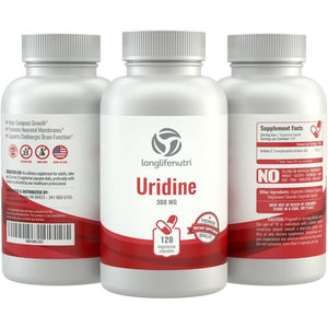 Uridine Monophosphate 300Mg - 120 Veg Caps | Choline Enhancer for Brain & Memory | Supports Synapses Growth - Suppviv