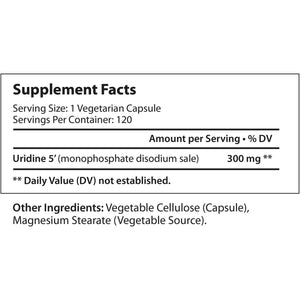 Uridine Monophosphate 300Mg - 120 Veg Caps | Choline Enhancer for Brain & Memory | Supports Synapses Growth - Suppviv