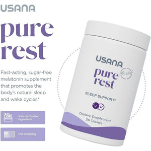 USANA Pure Rest Melatonin Supplement for Sleep Support - 56 Tablets - Suppviv