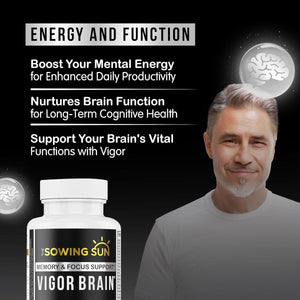Vigor Brain Premium Nootropic Supplement – Concentration, Brain & Memory Support - Suppviv