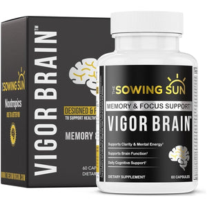 Vigor Brain Premium Nootropic Supplement – Concentration, Brain & Memory Support - Suppviv