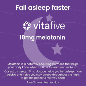 Vitafive Extra Strength Melatonin Gummies (50 Ct) - Suppviv