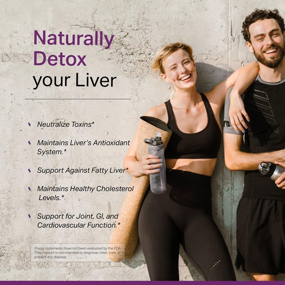 Vital Liver Health Formula - Milk Thistle Supplement for Liver Health, 60 Veggie Capsules - Suppviv