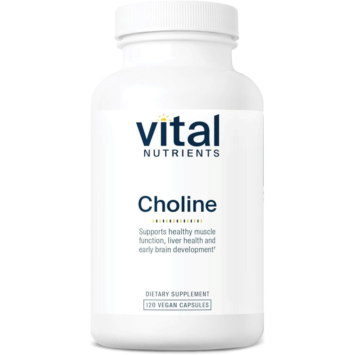 Vital Nutrients Choline 550Mg | 100% RDA for Neurological Development and Health* | 120 Capsules - Suppviv