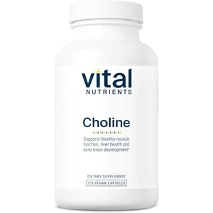 Vital Nutrients Choline 550Mg | 100% RDA for Neurological Development and Health* | 120 Capsules - Suppviv