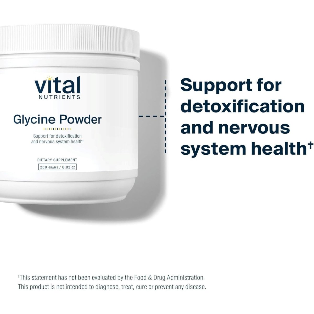 Vital Nutrients Glycine Powder 250G | Amino Acid to Promote Restful Sleep, Stress Relief, Memory, and Cognitive Support* 625 Servings - Suppviv