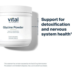 Vital Nutrients Glycine Powder 250G | Amino Acid to Promote Restful Sleep, Stress Relief, Memory, and Cognitive Support* 625 Servings - Suppviv