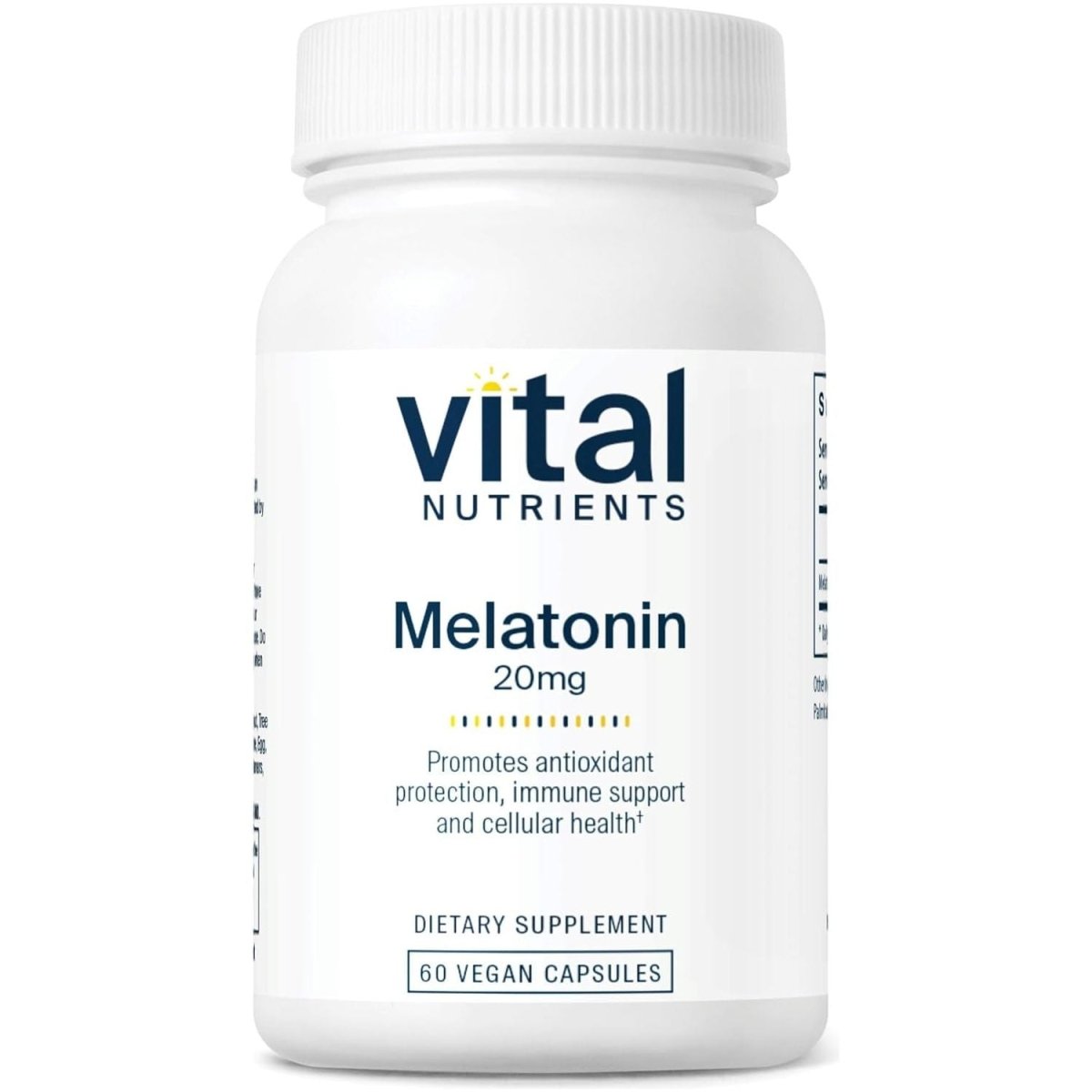 Vital Nutrients Melatonin 20Mg - Sleep Supplement 60 Capsules - Suppviv