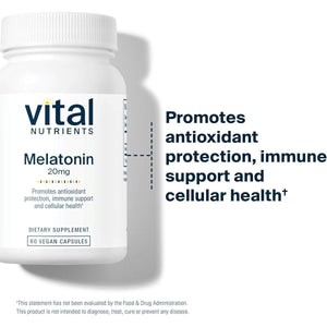 Vital Nutrients Melatonin 20Mg - Sleep Supplement 60 Capsules - Suppviv