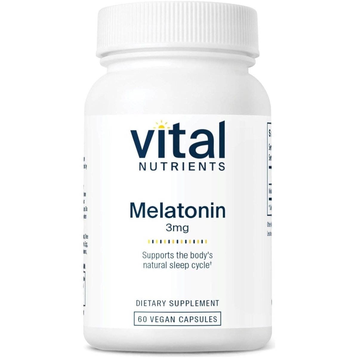 Vital Nutrients Melatonin 3Mg Sleep Supplement 60 Capsules - Suppviv