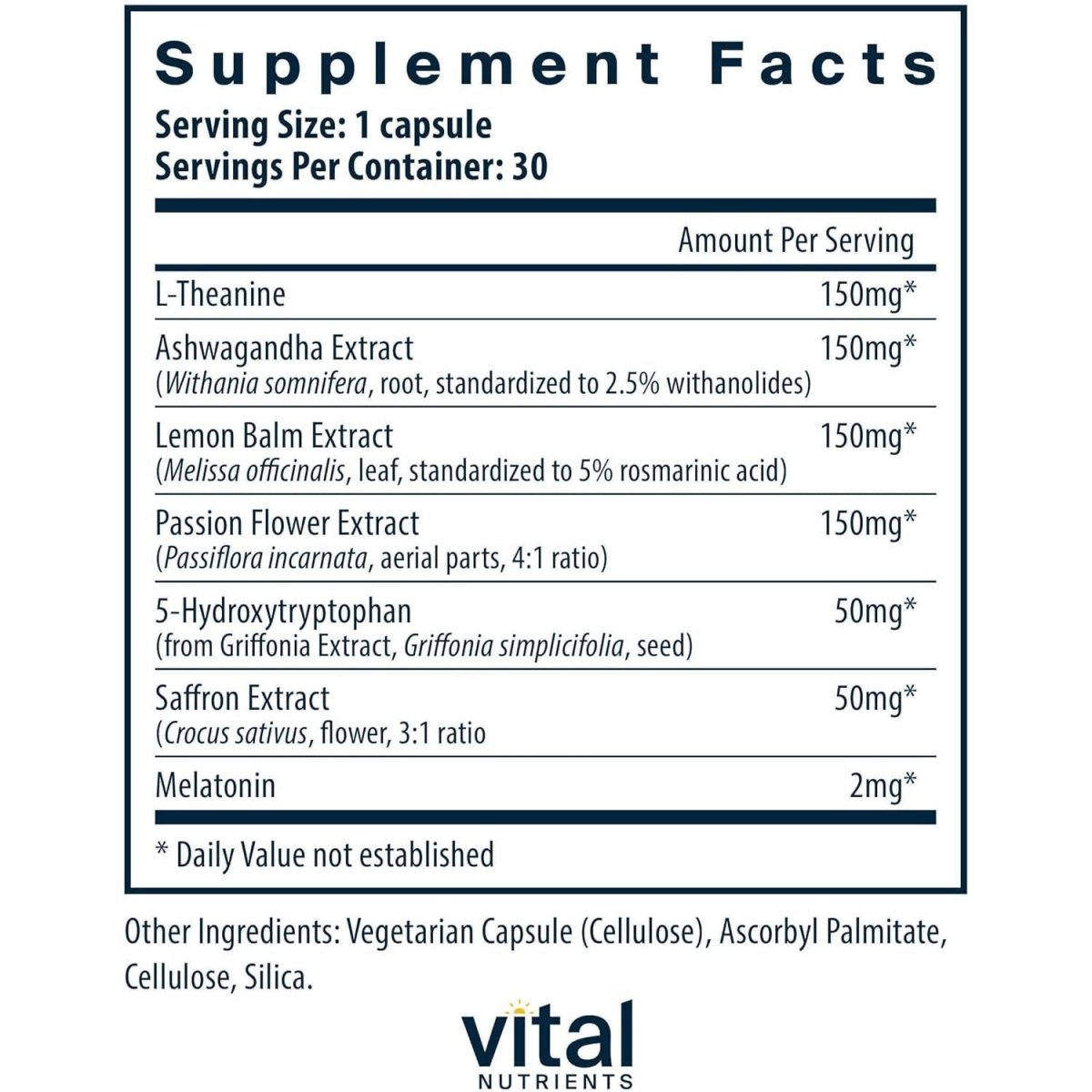 Vital Nutrients Sleep + Recover - Sleep Support Supplement 30 Capsules - Suppviv
